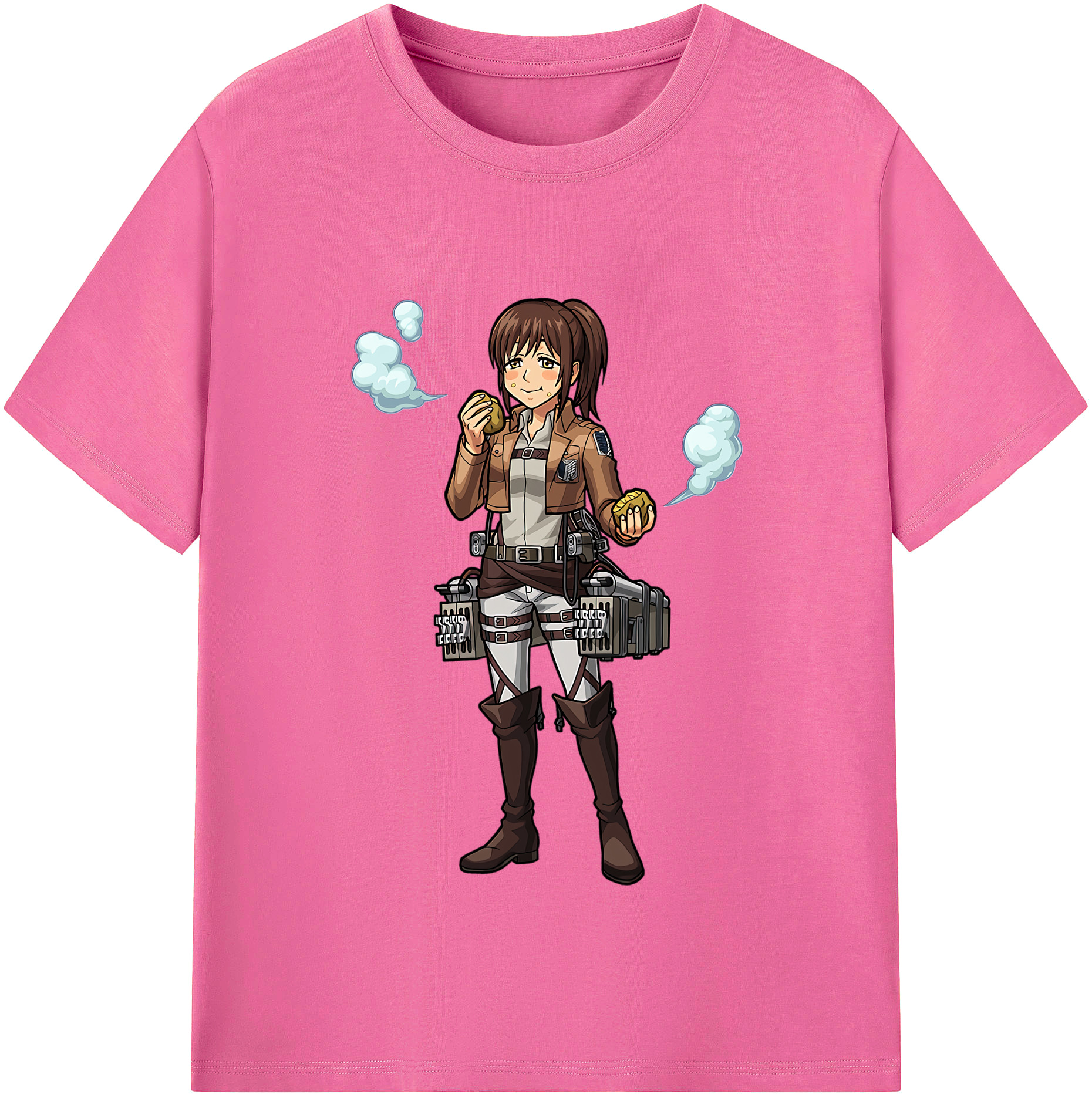 （画像用） 進撃の巨人 サシャ·ブラウス Attack on Titan Sasha Blaus レディースカジュアルプリントTシャツ（綿100％）